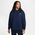 Nike Oversized Nike Club Fleece-pullover-hættetrøje i french terry til mænd - blå