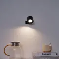 QAZQA Moderne væg- og loftlampe sort inkl. genopladelig LED - Bright