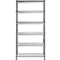 Vevor Plantestativ med vækstlys, 6 niveauer, 150W indendørs vækstlyshylde, 3 spektrum lystilstande, metalplantestativ med timer, haveplantestativ til frøopstart, 91 cm L x 33 cm B x 183 cm H