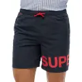 Superdry Superdrytil mænd. M3010244A Badedragt med marineblå grafik (S), Badetøj, Genanvendt polister, Bæredygtig