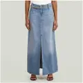 G-Star G-Startil kvinder. D25979-D943-H133 Blå baggy maxi nederdel (24), Casual, Denim, Økologisk bomuld, Bæredygtig