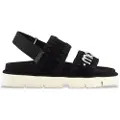 Mou Moutil kvinder. MU.SW461001A Bio læder sandaler sort (41), Fast, Velcro, Casual