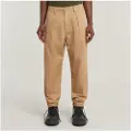 G-Star G-Startil mænd. D24543-D910-B666 Plisserede Chino Relaxed Tapered beige bukser (40/34), Casual, Genanvendt polister, Bæredygtig