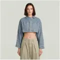 G-Star G-Startil kvinder. D26289-D943-H156 Hyper Cropped Jacket blå (XS), Casual, Denim, Økologisk bomuld, Bæredygtig