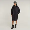 G-Star G-Startil kvinder. D26408-D445-992 Zip Cocoon Coat sort (L), Casual, Bæredygtig, Genbrugsuld