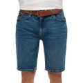 Superdry Superdrytil mænd. M7110394A Lige shorts med blåt Vintage Logo-logo (32), Casual, Bomuld, Denim