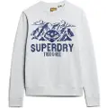 Superdry Superdrytil mænd. M2013716A Lo-Fi Outdoors Graphic Crew sweatshirt grå (L), Casual, Økologisk bomuld, Bæredygtig
