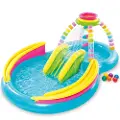 Intex Oppustelig Pool Med Rutsjebane Og Regnbue-spil 206l 2.95x1.91x1.09 Cm
