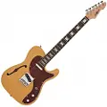Gear4Music Knoxville Semi-Hollow Elektrisk Guitar fra Butterscotch