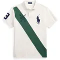 Ralph Lauren Polo Ralph Laurentil mænd. 710978080001 Custom Slim Fit poloshirt med hvid Big Pony (M), Casual, Bomuld, Korte ærmer
