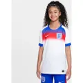 Nike England 2025 Match Home (kvindehold) Nike Dri-FIT ADV Authentic-fodboldspillertrøje til større børn - blå