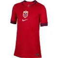 Nike Norway 2025 Stadium Home (kvindehold) Nike Dri-FIT Replica-fodboldspillertrøje til større børn - rød