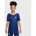 Nike FFF 2025 Match Home (kvindehold) Nike Dri-FIT ADV Authentic-fodboldspillertrøje til større børn - blå