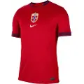 Nike Norge 2025 Stadium Home (kvindehold) Nike Dri-FIT Replica-fodboldspillertrøje til mænd - rød