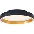 QAZQA Design loftslampe sort med guld 40 cm inkl. LED 3-trins kontakt - Ingo