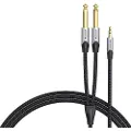 Vention Lykabel Mini-jack Til 2x Jack Han Barhk 3.5 Mm 6.35 Mm 8 M