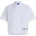 Karl Lagerfeld Karl Lagerfeldtil kvinder. A3W11005 Hvid poplin-skjorte (M), Casual, Bomuld, Korte ærmer