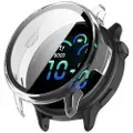 Mtp Products Garmin Vivoactive 6 Plastikcover med Skærmbeskyttelse Hærdet Glas - Klar