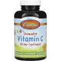 Carlson Labs Børns tyggetabletter med C-vitamin, 250 mg naturlig mandarin - 120 vegetabilske tabletter