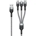 Duzzona A3 microUSB, Lightning, USB-C Kabel - 2.4A, 1.2m