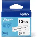 Brother Tape Btag-231 12mm Sort/hvid