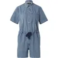 G-Star G-Startil kvinder. D26056-D944-H134 Kort jumpsuit Easy blå (S), Casual, Denim, Korte ærmer, Økologisk bomuld, Bæredygtig