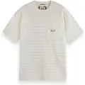 Scotch & Soda Relaxed Fit Horizonal Textured T-shirt Med Korte ærmer