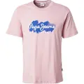 Pepe Jeans Pepe Jeanstil mænd. PM509959 Milton T-shirt lyserød (M), Casual, Pink, Bomuld, Korte ærmer