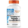 Doctors Best Betaine HCl Pepsin & Gentian Bitters - 120 kapsler