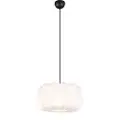 TRIO Japandi Pendellampe Sort med Hvid 40cm - Madleine