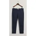 Gant Ganttil mænd. 1505221 Slim Fit chino-bukser i navy twill (38/36), Casual, Bomuld, Økologisk bomuld, Bæredygtig