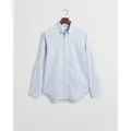 Gant Ganttil mænd. 3000300 Pinpoint Regular Fit Oxford-skjorte blå (4XL), Casual, Party, Bomuld, Klassisk, Lange ærmer, Bæredygtig