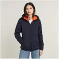 G-Star G-Startil kvinder. D25191-D713-3873 Letvægtsjakke med hætte og vattering navy (S), Casual, Bæredygtig, Genanvendt nylon, Blå