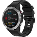 FIXED Silikone rem til Garmin QuickFit 22 mm Sort