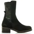 Mustang MTNGtil kvinder. 59678 Frontier ankelstøvler i læder sort (40), 3-5 cm, Lynlås, Casual