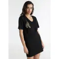 LOIS Jeans Lois Jeanstil kvinder. 448322693 Kort sort kjole (XS), Casual, Bomuld, Korte ærmer