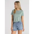 LOIS Jeans Lois Jeanstil kvinder. 217452641 Blå denimshorts med frihedsbroderi (28), Casual, Bomuld