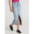 LOIS Jeans Lois Jeanstil kvinder. 411572643 Lang blå denimnederdel med åbning foran (26), Casual, Bomuld