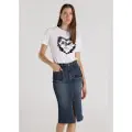 Victorio & Lucchino Victorio & Lucchino, V&Ltil kvinder. 315058115 Blå denimnederdel (26), Casual, Bomuld