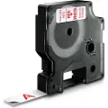Dymo Tape D1 12mm Rød/hvid