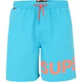 Superdry Superdrytil mænd. M3010244A Blå grafisk badedragt (XXL), Badetøj, Genanvendt polister, Bæredygtig