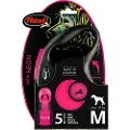 Flexi Udtrækkelig Snor Ny Neon - Pink - M