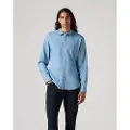 Levi's Levi'stil mænd. 86625-0065 Battery Housemark Slim Fit T-shirt blå (XS), Casual, Bomuld, Lange ærmer