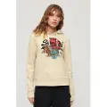 Superdry Superdrytil kvinder. W2012094A Tokyo Vintage beige sweatshirt (XS), Casual, Bomuld, Lange ærmer