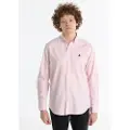 LOIS Jeans Lois Jeanstil mænd. 143519333 Basic Comfort Fit skjorte pink (XL), Casual, Bomuld, Lange ærmer