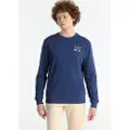 LOIS Jeans Lois Jeanstil mænd. 166103072 Sweatshirt uden hætte navy (L), Casual, Bomuld, Blå