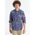 LOIS Jeans Lois Jeanstil mænd. 145673069 Blå skjorte med print (S), Casual, Bomuld, Lange ærmer