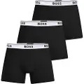 Hugo Boss BOSStil mænd. 50475282 Pack 3 Boxers Logo sort (S), Afslappet, Bomuld