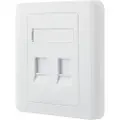 Deltaco Vr-227 Keystone Wall Outlet 2-port White
