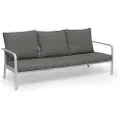 Hillerstorp - Sofa Hånger 3-personers Hvid ramme Hynder grå-beige - Hvid - Loungesofaer - - Homeroom